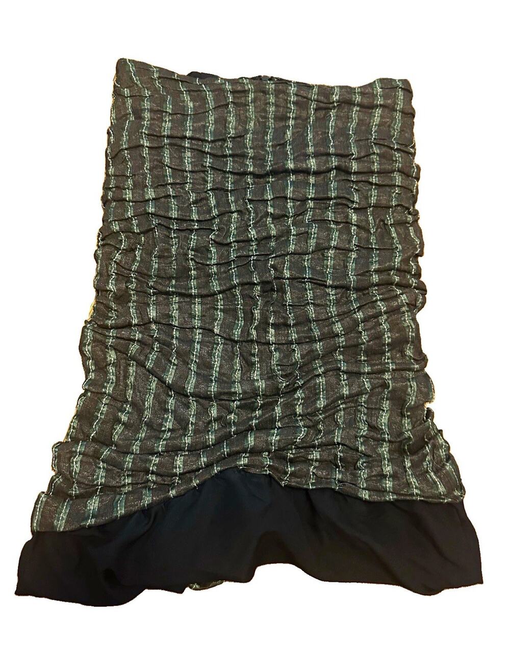 Vintage Nicole Miller Collection Plaid Ruched Lined Pencil Skirt Zip Sz 2
